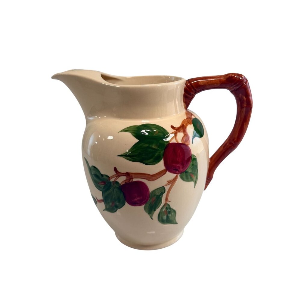 Franciscan Pottery Apple Pattern Large 9" Water Beverage Pitcher w Handle 1463